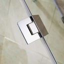 ShowerDoor NanoShield - Paño Fijo 600mm + Puerta 600mm. H=1500mm Esp= 8mm
