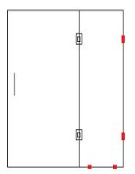 ShowerDoor NanoShield - Paño Fijo 600mm + Puerta 600mm. H=1500mm Esp= 8mm
