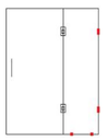 ShowerDoor NanoShield - Paño Fijo 600mm + Puerta 600mm. H=1500mm Esp= 8mm