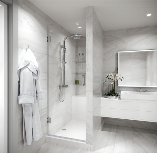 [SW0101-1CUST-80185] Mampara sobre Receptáculo - Paño Móvil (Nanoshield)