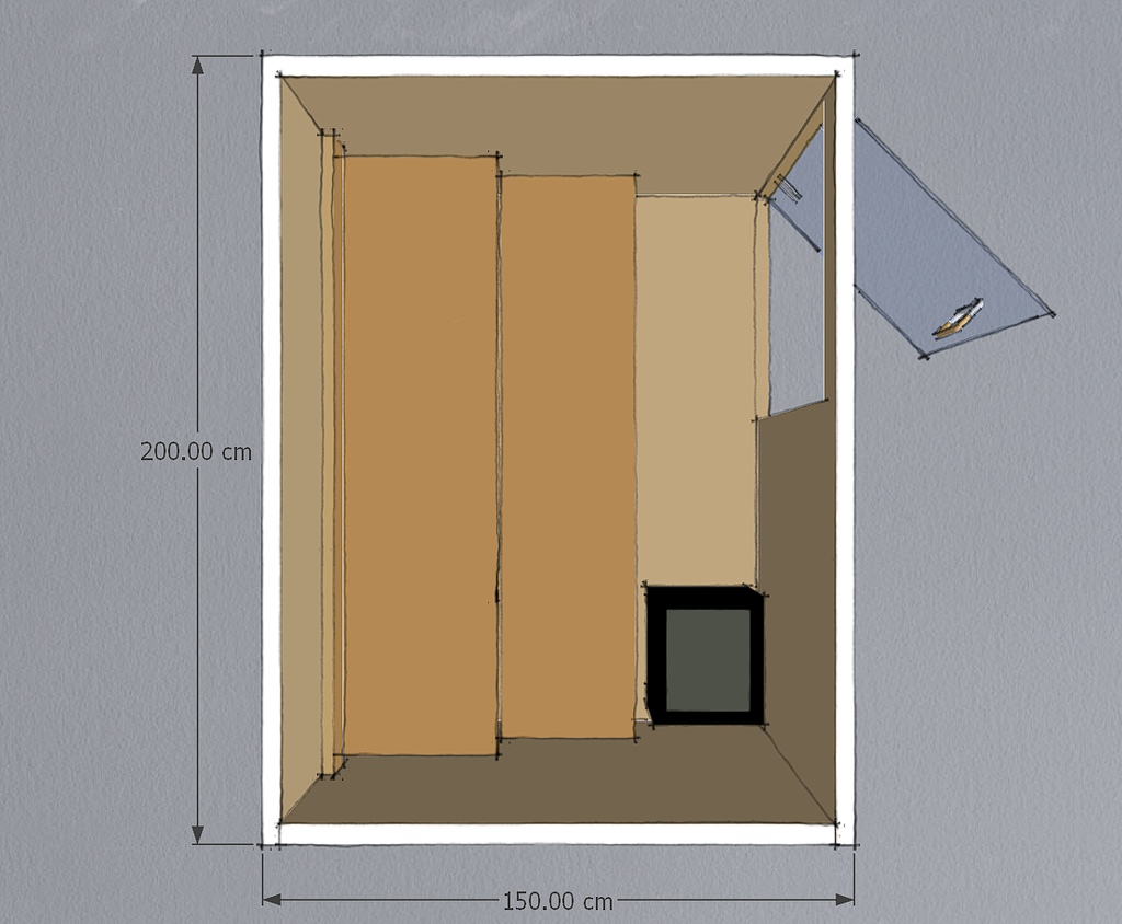 Cabina de Sauna Seco Interior (150x200x220cm)