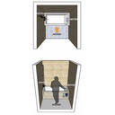 Hidromasaje Bermuda - 150x150x45cm - Terapia Combinada - Motor Derecha