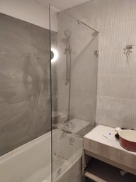 Mampara sobre Tina - Paño Fijo (NanoShield)